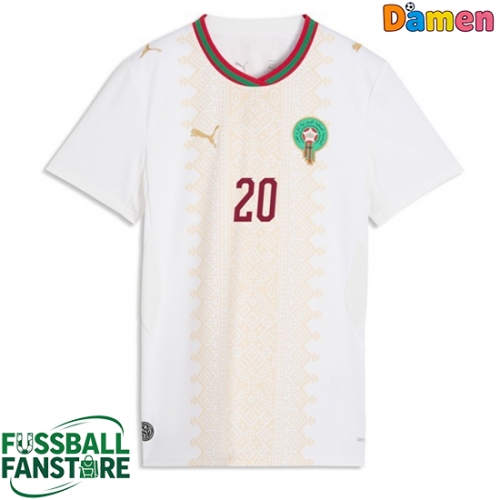 Marokko Ayoub El Kaabi #20 Replik Auswärtstrikot Damen WM 2026 Kurzarm